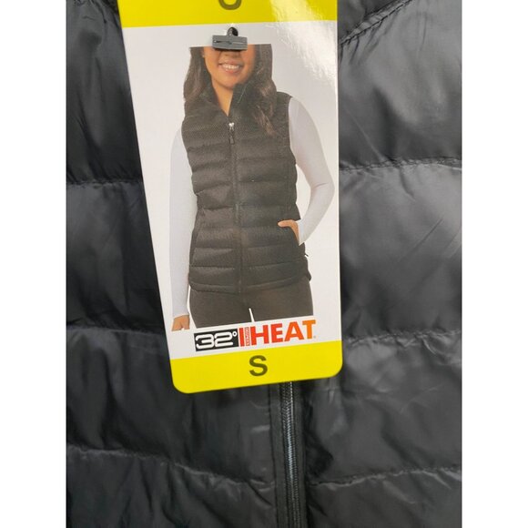 32 Degrees Heat Womens Lightweight Warmth Packable Vest Size Small, Black - Picture 12 of 13